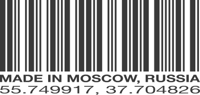 barcode Made in Moscow, Russia